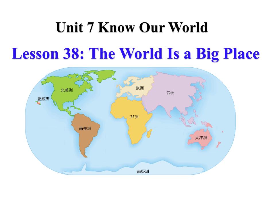 八年级英语下Unit7Know Our World-Lesson38The world is a big place公开课优质课比赛获奖课件_第2页