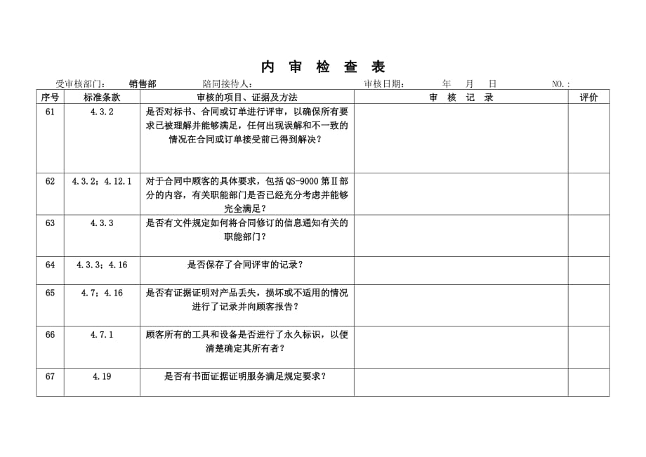 《新编》销售部必备表格大全(18个doc 1个xls)14_第1页