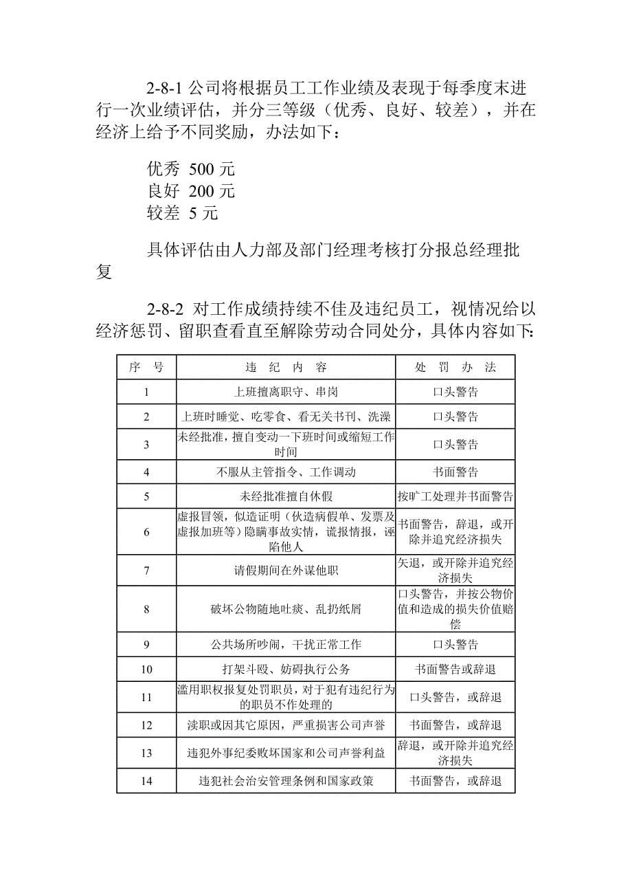 《新编》某公司员工手册范本 (2)_第5页