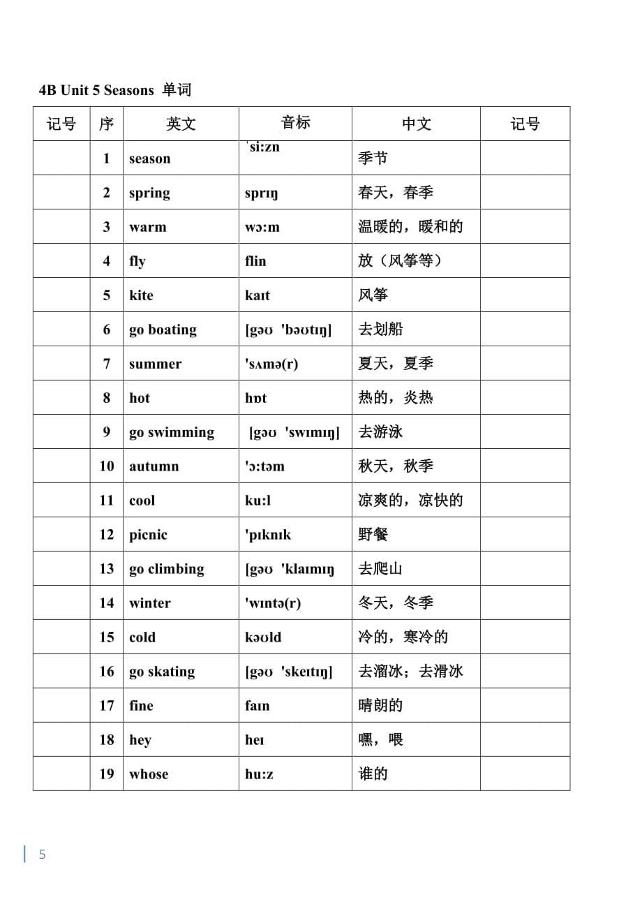 新译林 4B 单词 带音标.doc_第5页