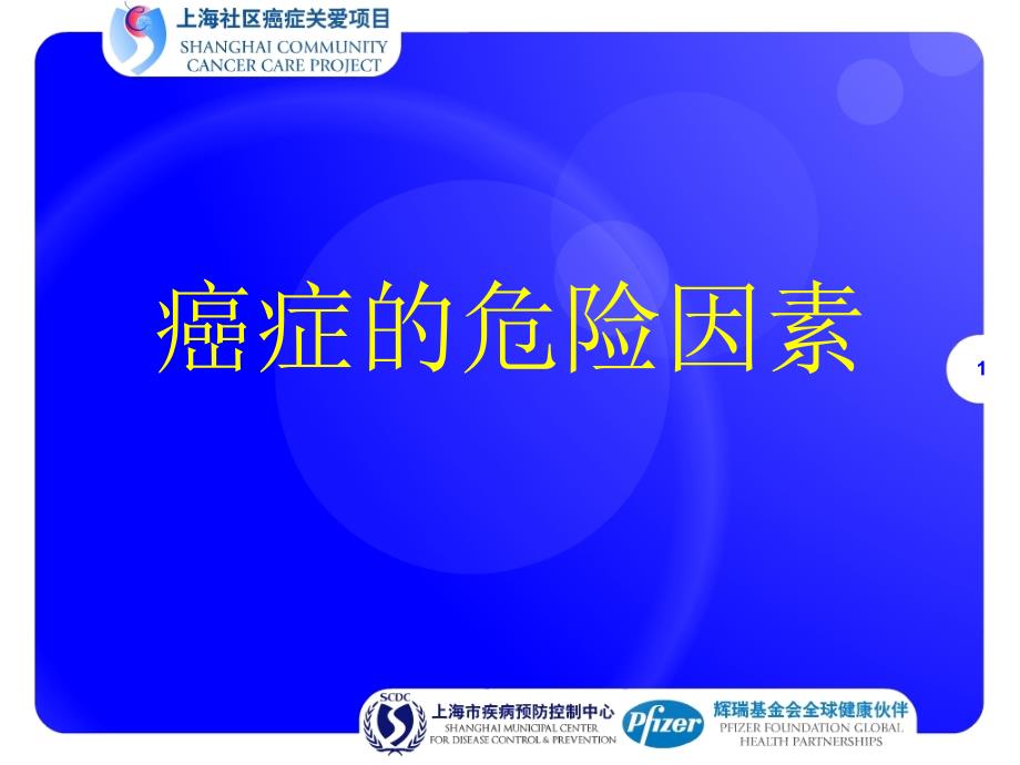 上海社区癌症关爱项目之饮食、运动与癌症预防.ppt_第1页