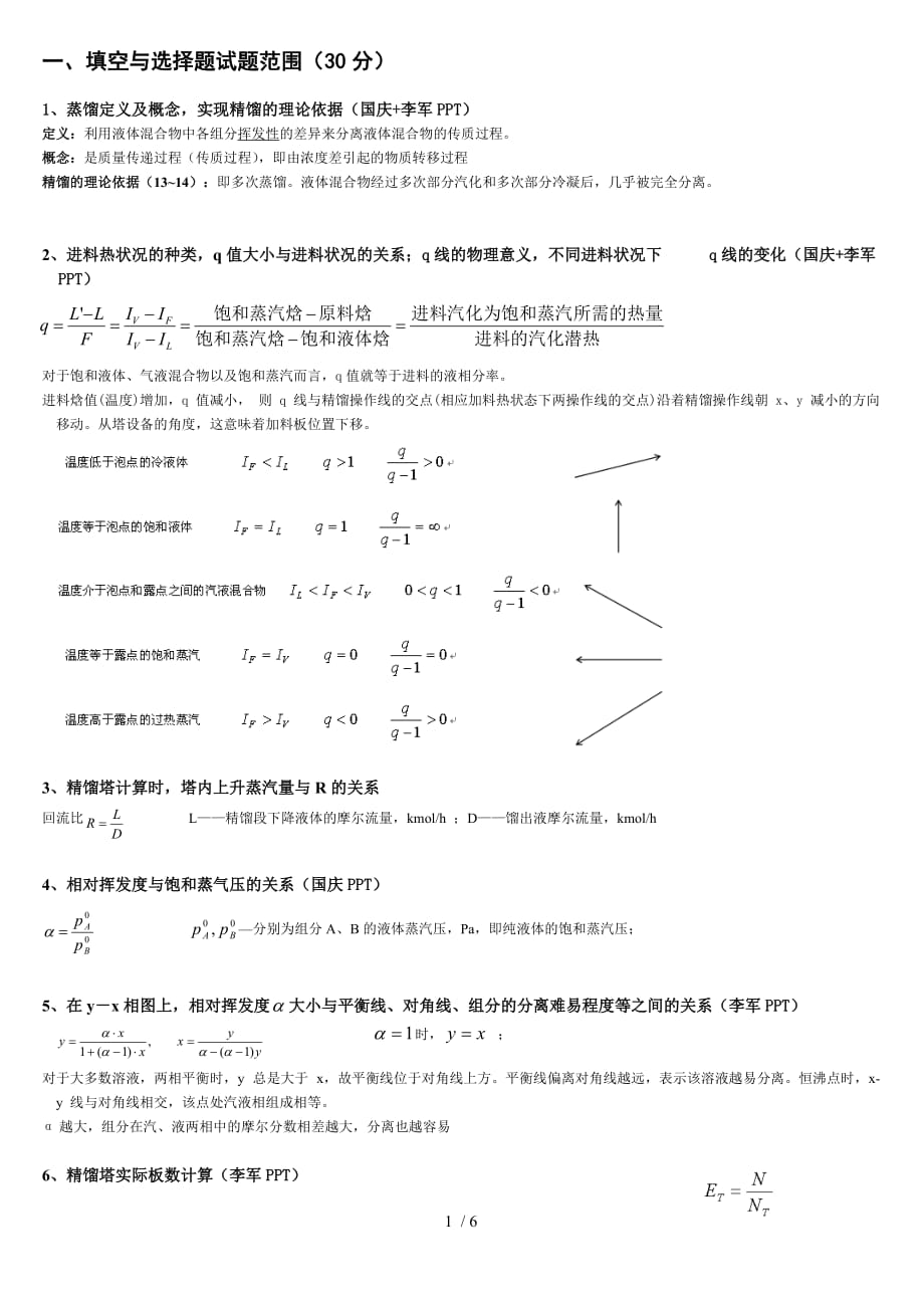 广东工业大学化工原理下册总结_第1页