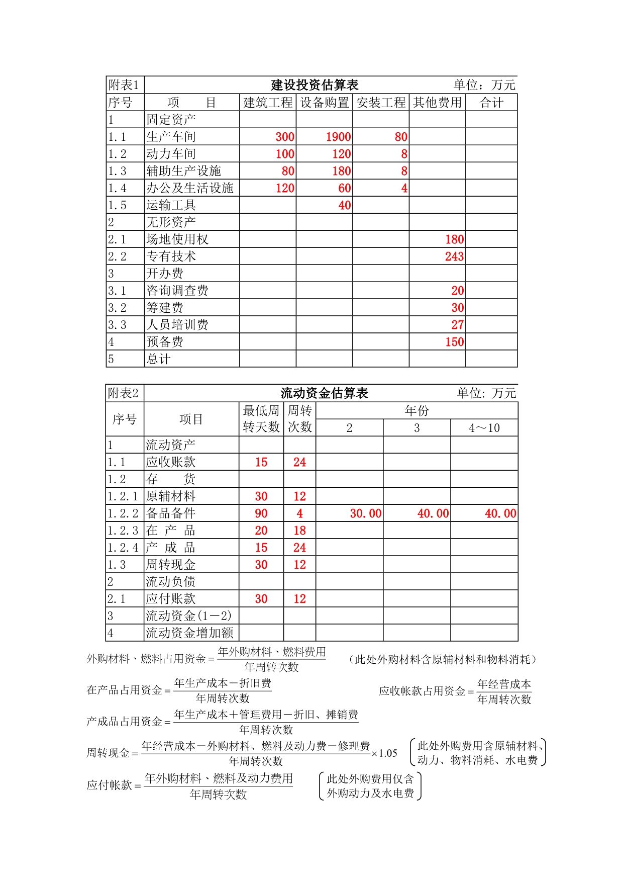 《新编》项目财务分析表_第1页