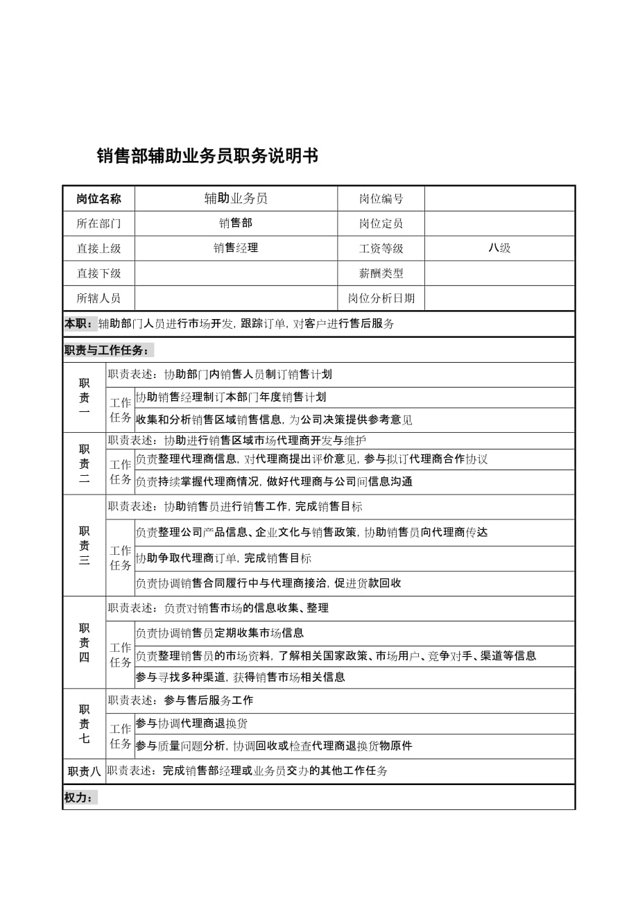 《新编》贸易公司考核指标体系操作说明书15_第1页