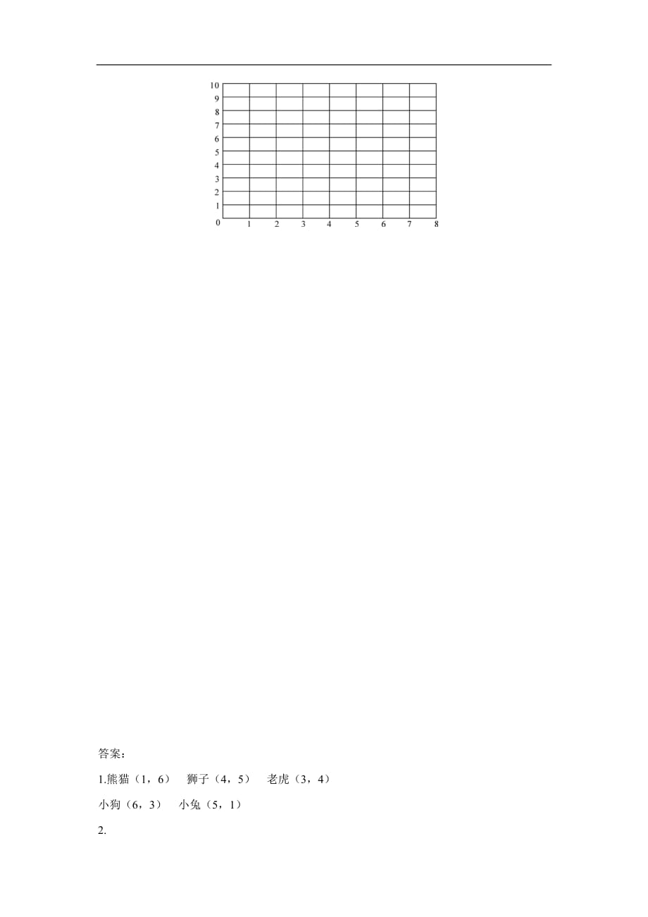 北师大版数学五年级下册《确定位置（一）》一课一练 (1)_第3页