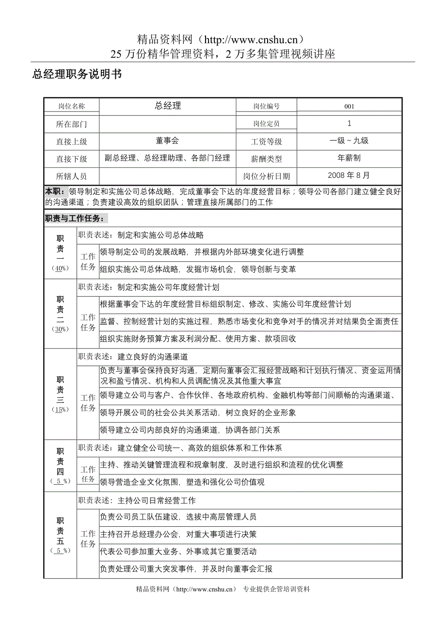 (2020年）（广告传媒）某广告公司职位说明书--suyatou1977_第3页