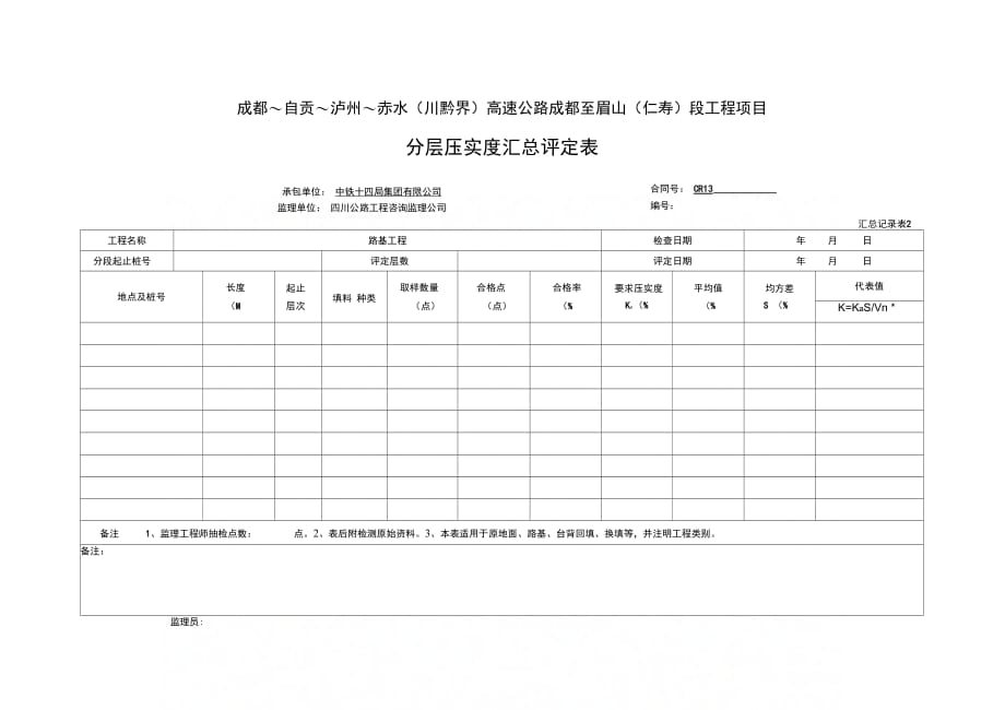 分层压实度汇总评定表(3)_第1页