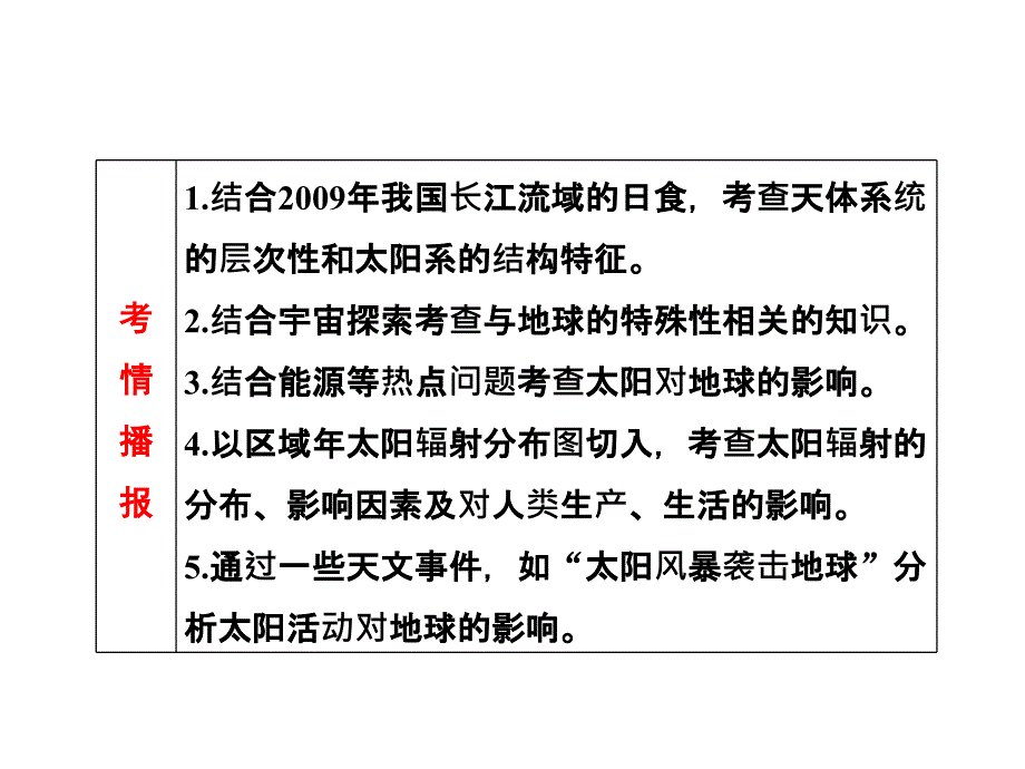 第一部分 第一章 第二节 宇宙中的地球和太阳对地球的影响(课件)_第3页