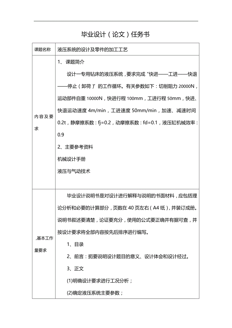 (2020)（工艺技术）毕业设计——液压系统的设计及零件的加工工艺_第3页