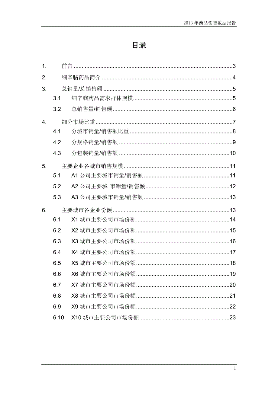 (2020年）(营销报告）X年呼吸系统药物细辛脑药品销售数据市场调研报告_第2页