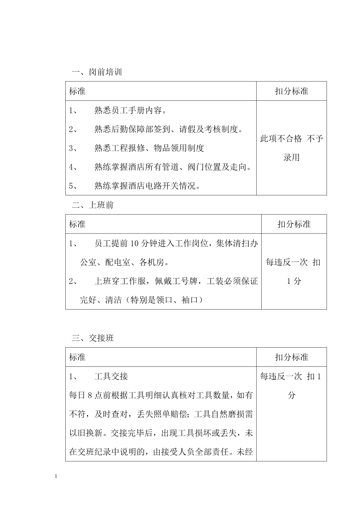 酒店工程部绩效考核评分标准培训资料_第4页