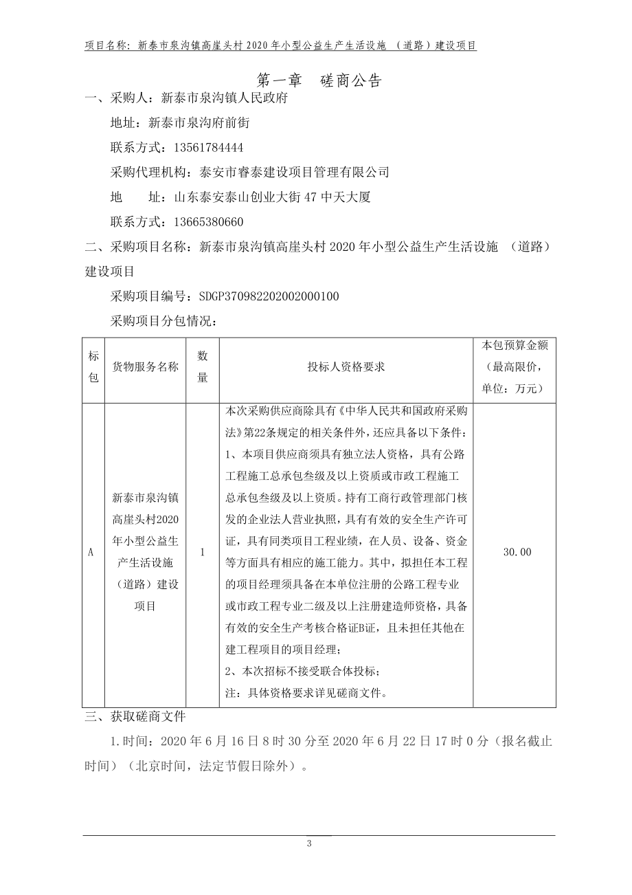 小型公益生产生活设施（道路）建设项目招标文件_第3页