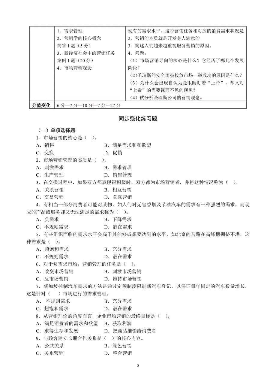 (2020年）(销售经理）第一部分营销经理助理考试命题分析_第5页