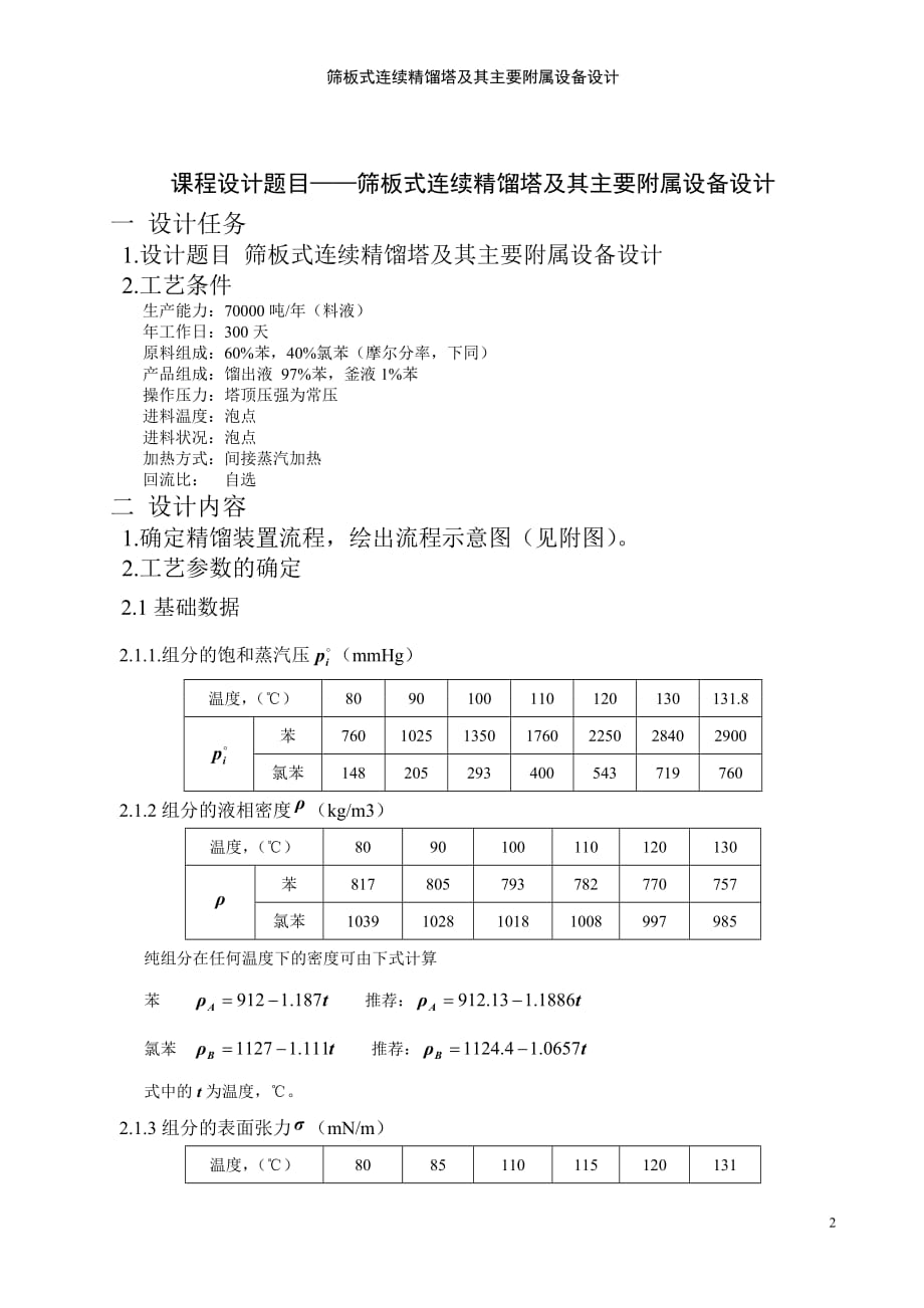 （2020）（设备管理）课程设计--筛板式连续精馏塔及其主要附属设备设计_第3页