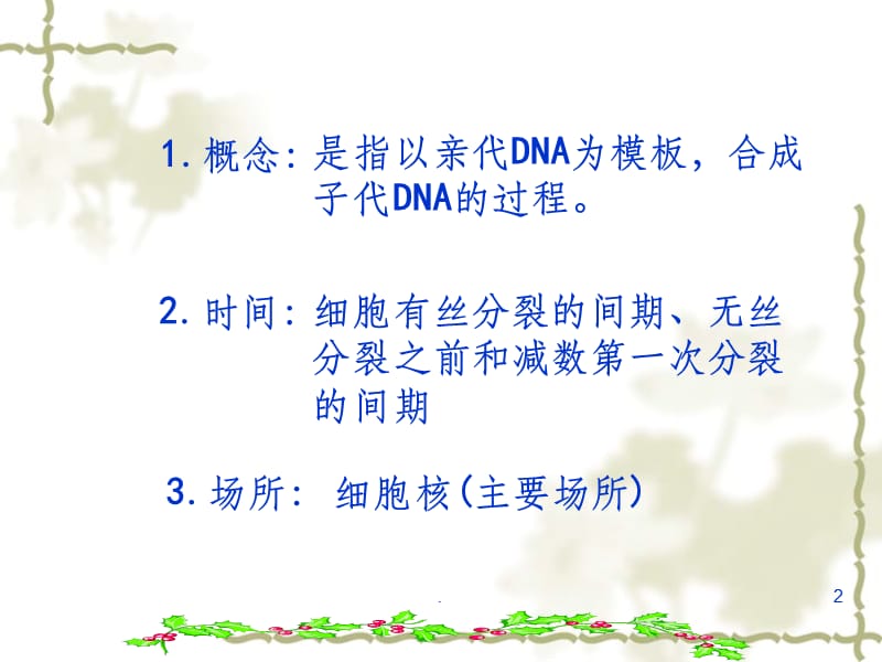 DNA分子的复制1精58263ppt课件_第2页