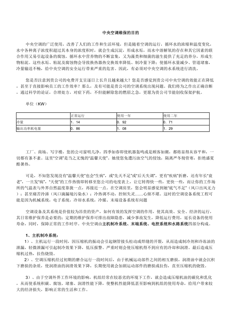 （2020）（设备管理）中央空调设备及水系统管理维护保养措施方案_第2页