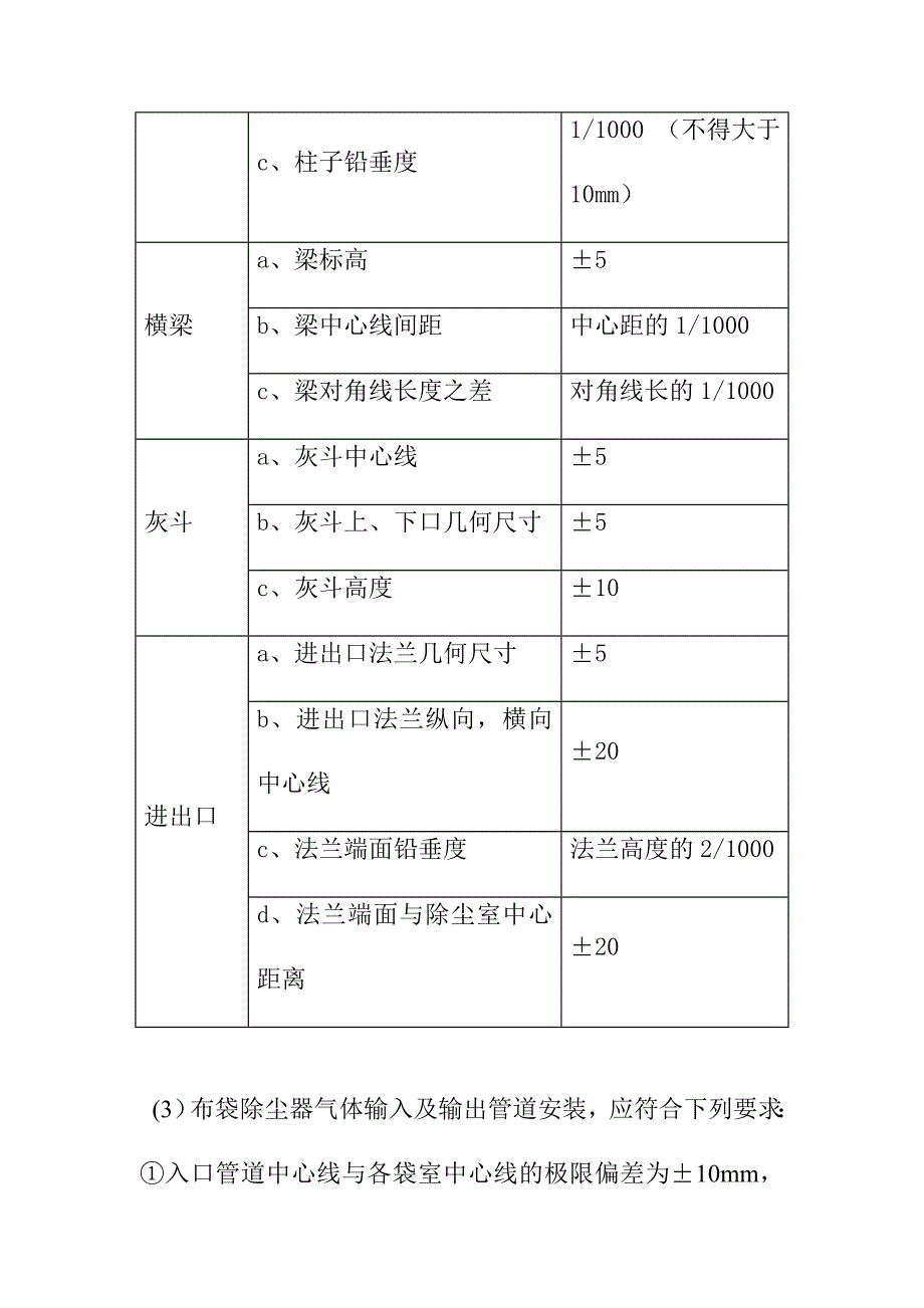 垃圾焚烧发电厂布袋除尘器安装施工方案_第4页