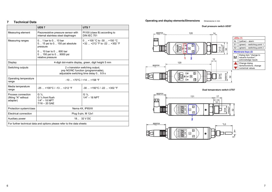 (Barksdale)UDS7&ampUTS7压力温度传感器使用说明书.pdf_第4页