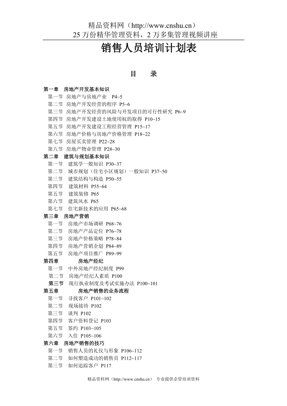 (2020年）（营销培训）房地产销售人员培训教程（DOC151页）_第1页