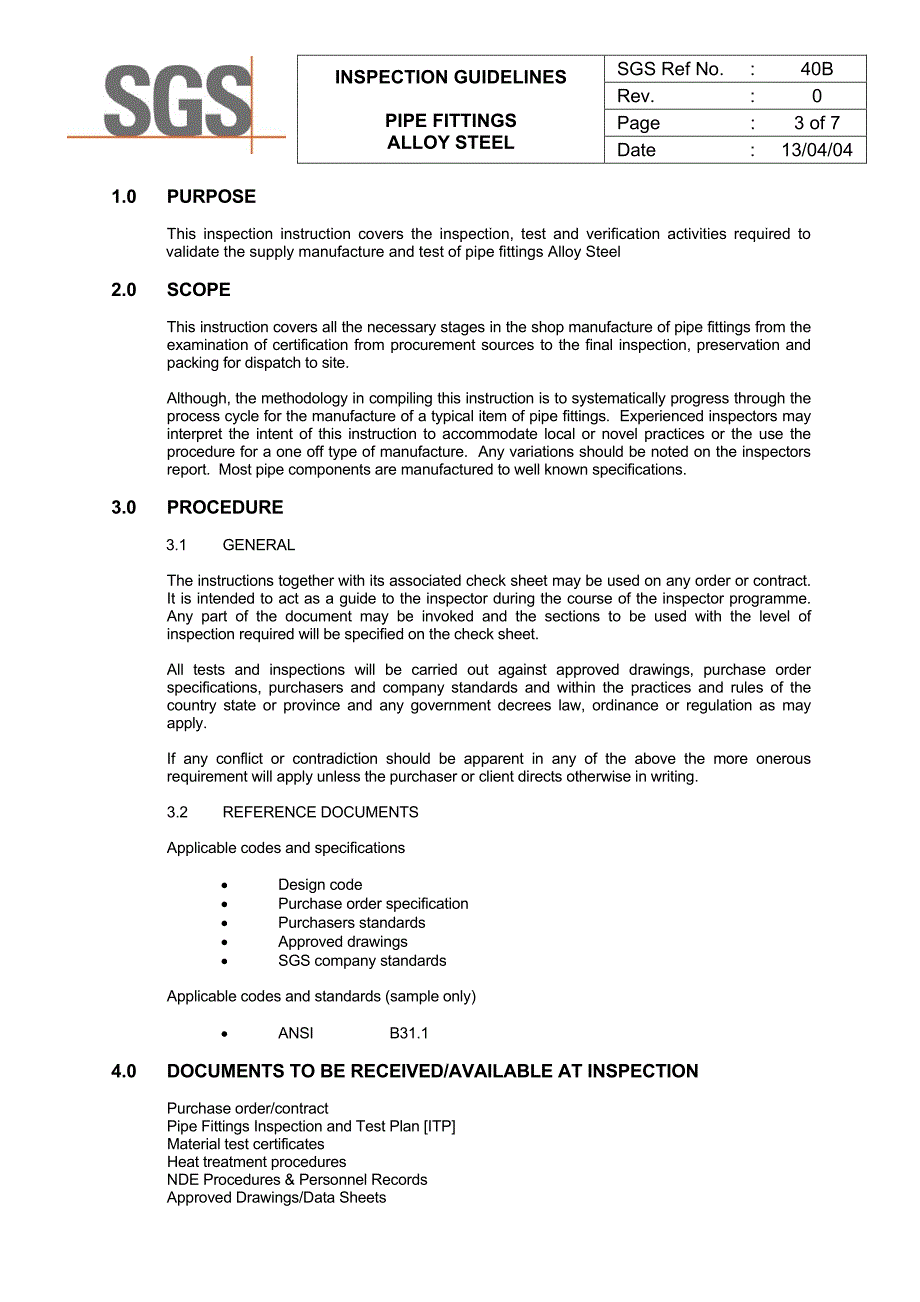 设备制造质量检验规程-Pipe-Fittins-Alloy-Steel_第3页