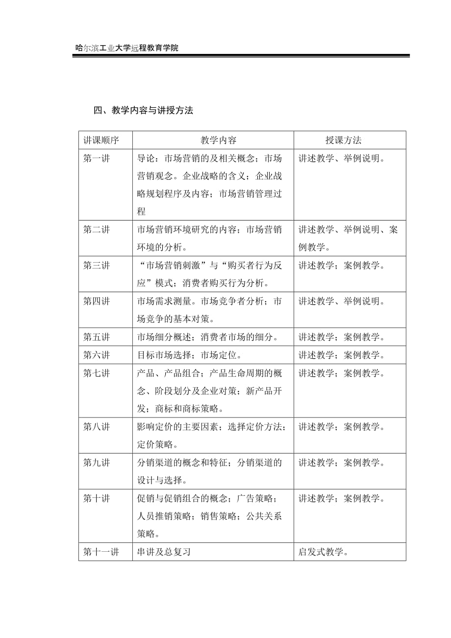 (2020年）（营销知识）《市场营销学》学习指导-《市场营销学》教学设计_第4页