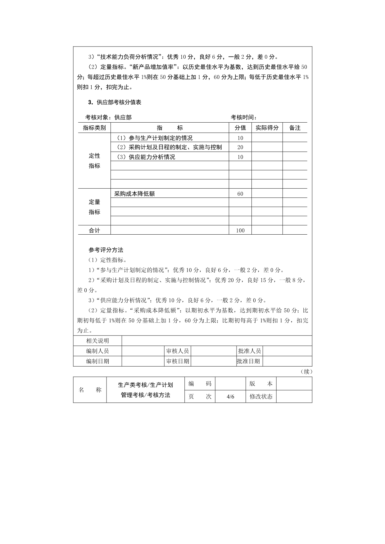 （2020）(KPI绩效指标)绩效考评指标及运用范本4生产类考核_第5页