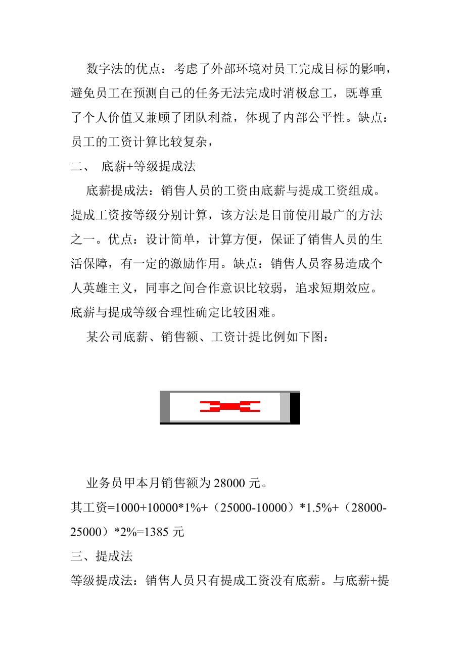 (2020年）（营销人员管理）XX公司销售人员工资设计模型(doc 6)_第4页