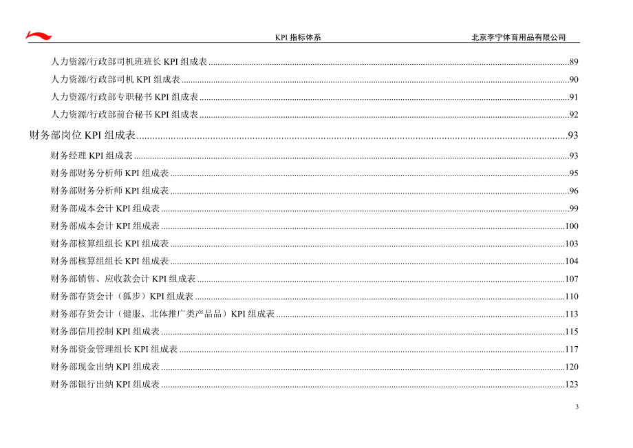 （2020）(KPI绩效指标)新华信—北京李宁KPI指标体系_第4页