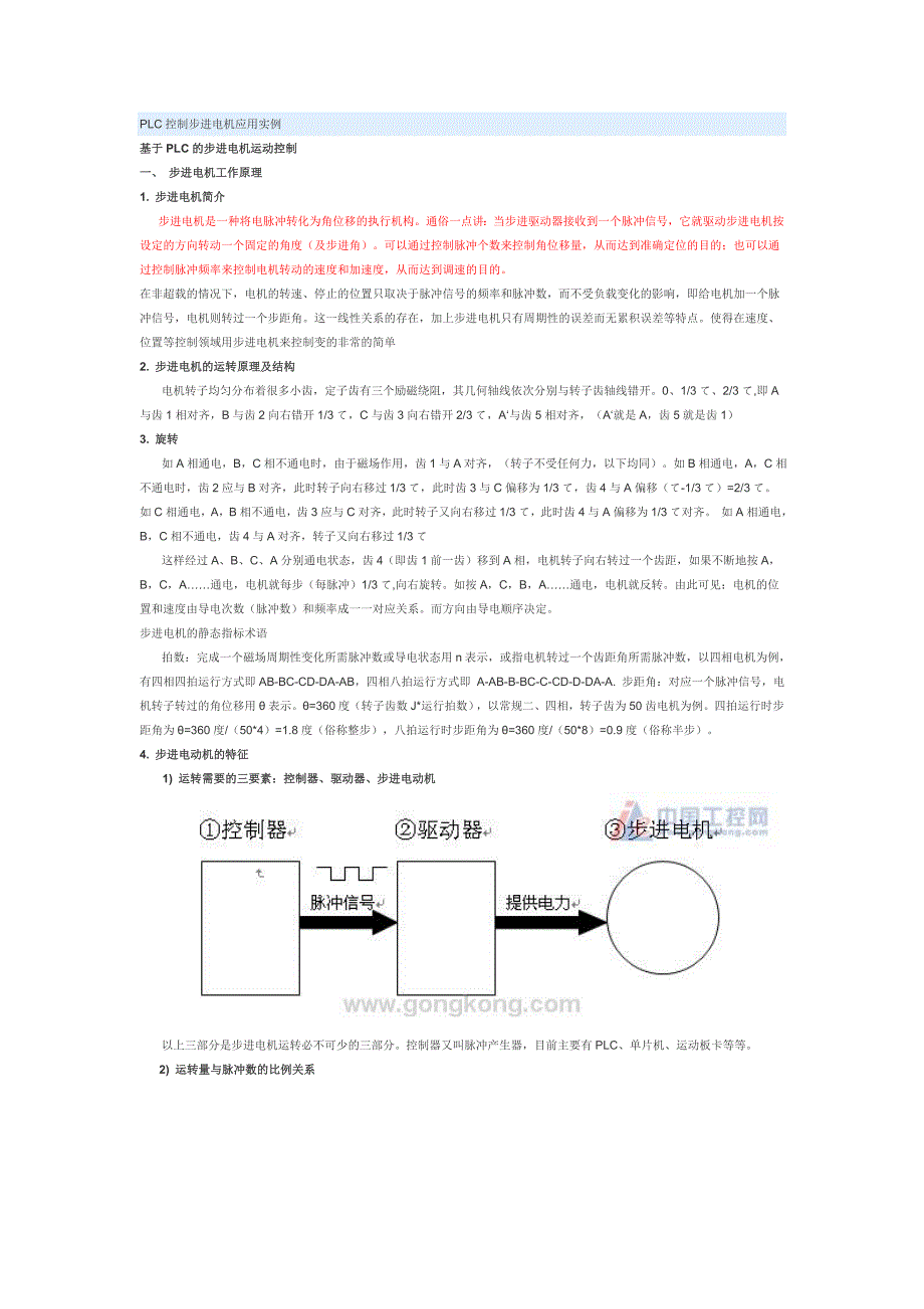 plc步进电机控制方法攻略程序+图纸.doc_第1页