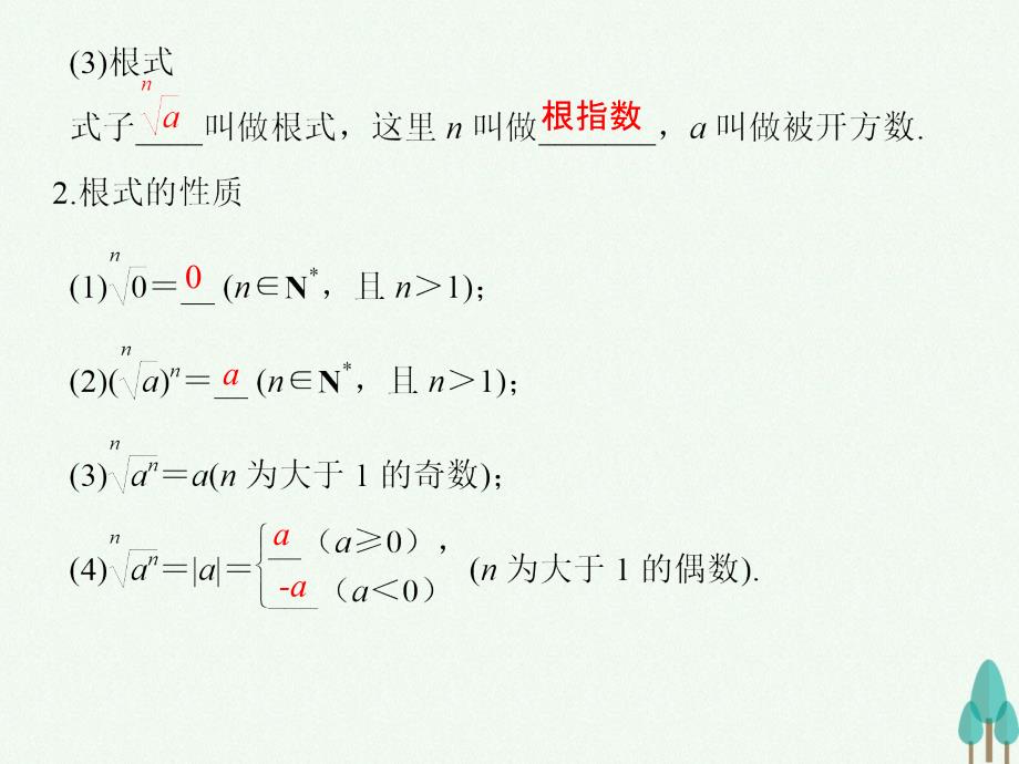 （浙江专用）学年高中数学第二章基本初等函数（I）2.1.1.1根式课件新人教版必修1_第3页