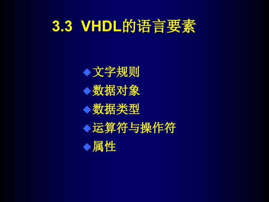 电子自动化第三章 3.3 VHDL的语言语法.ppt_第1页