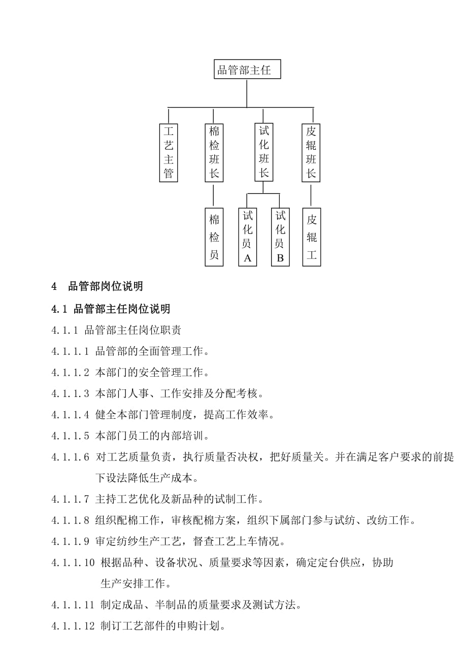 2020年（岗位职责）鹤山市某纺织公司品管部岗位职责描述(doc 10页)_第3页