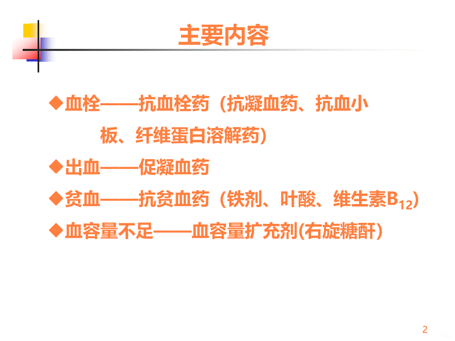 篇作用于血液及造血器官的药物ppt课件_第2页