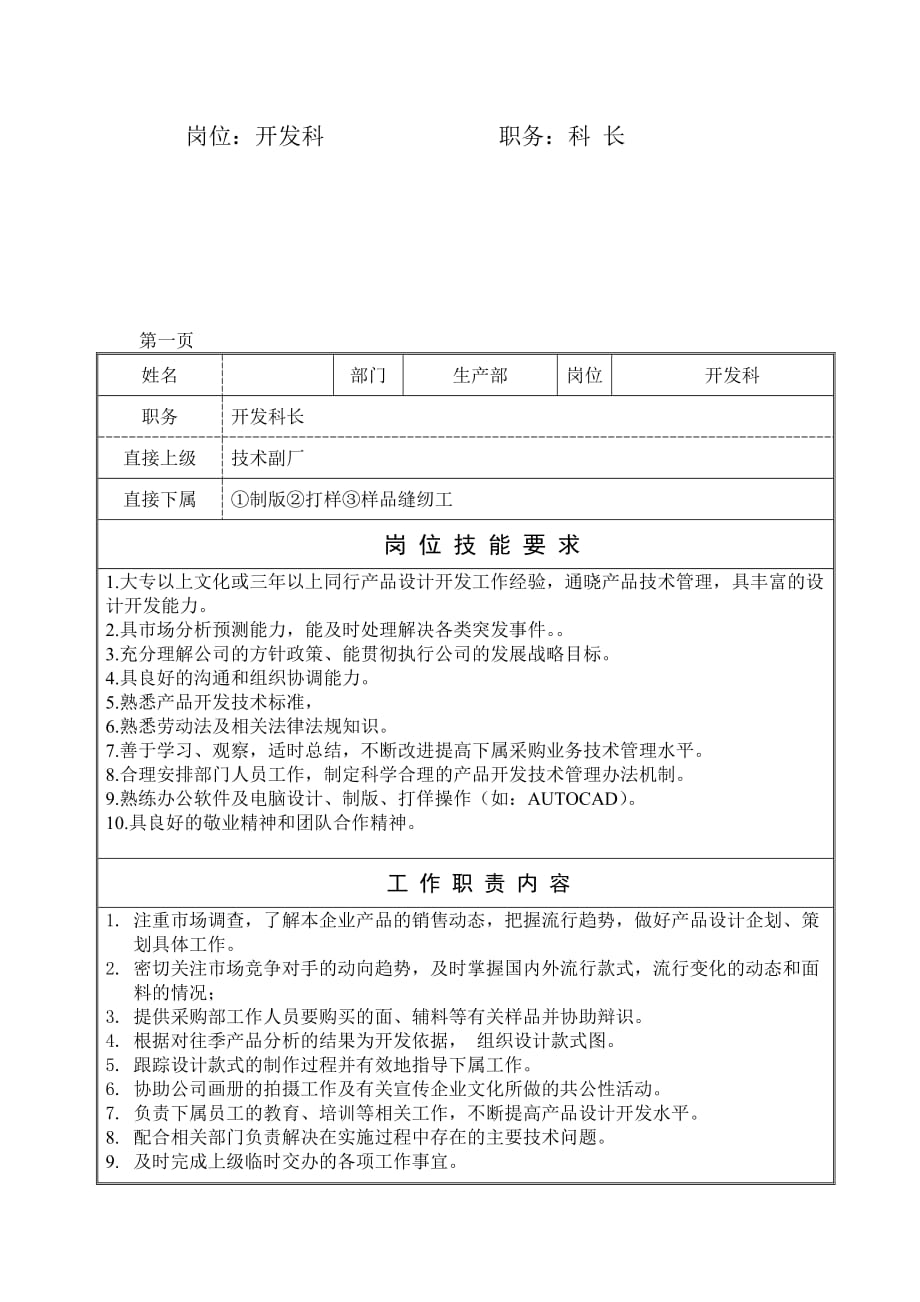 （岗位职责）岗位职责小资料大全(DOC 1217个)502_第2页