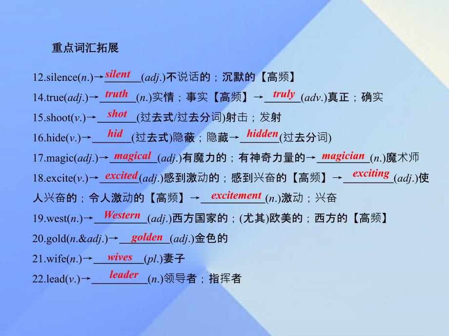 （浙江地区）中考英语第一轮课本考点聚焦第12讲八下Units5-6课件_第4页