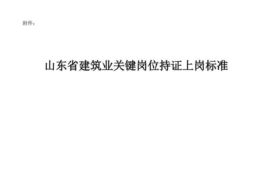 2020年（岗位职责）山东省关键岗位持证上岗标准_第1页