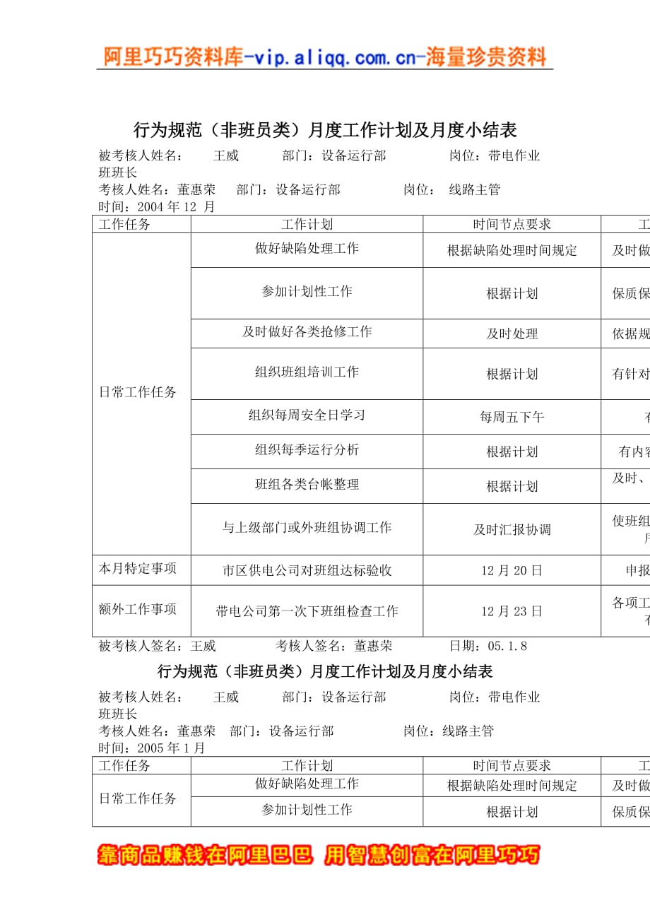 2020年（工作计划）工作计划表汇总(36个doc 6个xls)42_第1页