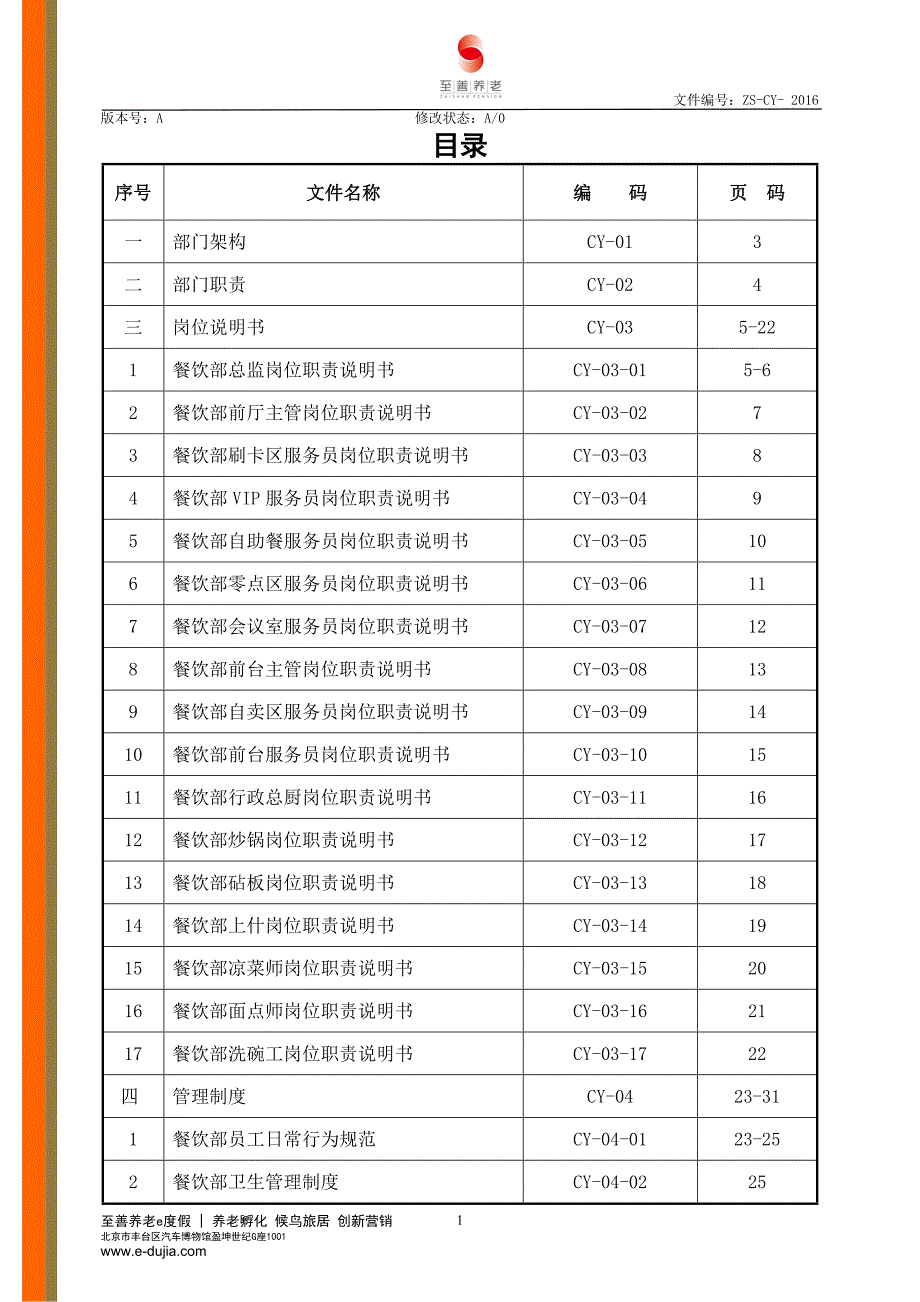 2020年（工作手册）餐饮部工作手册(DOC 50页)_第1页