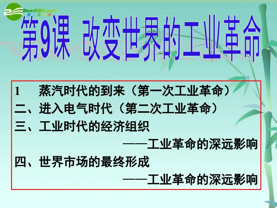 高中历史 《改变世界的工业革命》课件8（43张PPT） 岳麓版必修2.ppt_第3页