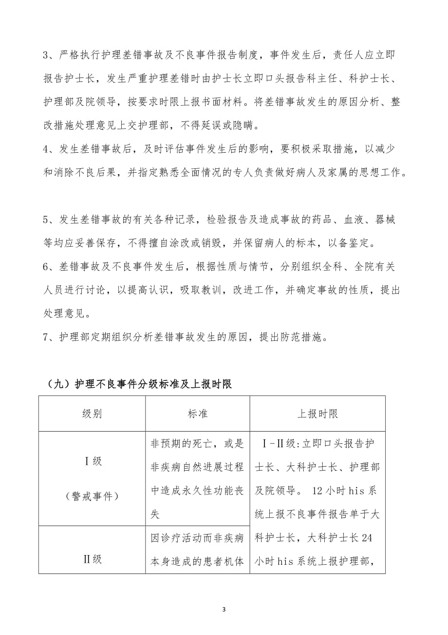 护理不良事件管理及报告制度._第3页