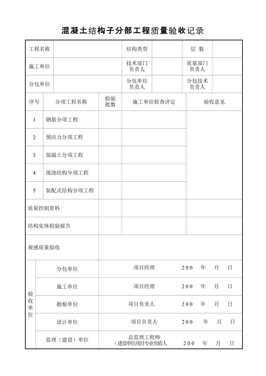 《精编》工程质量验收表汇总17_第1页