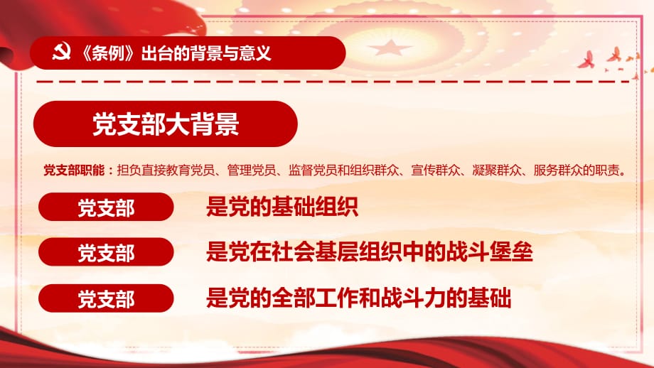 中国共产党支部工作条例完整解读通用动态PPT模板_第4页