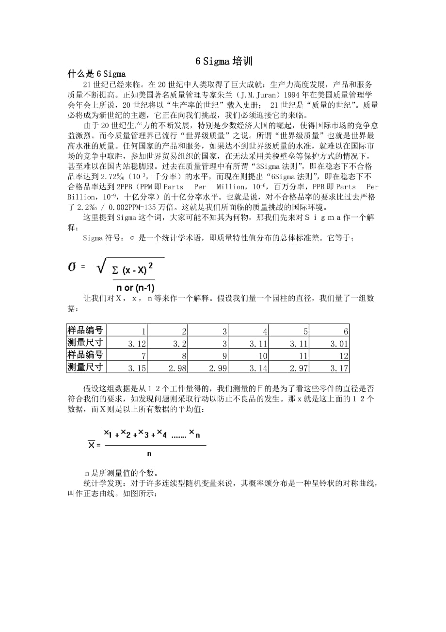 《精编》6Sigma管理培训_第1页