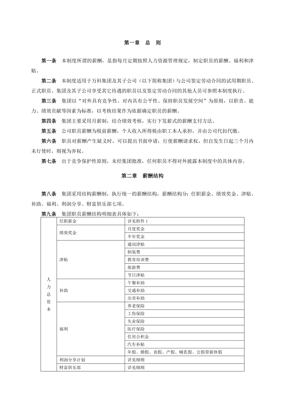 万科集团薪酬福利制度..doc_第2页