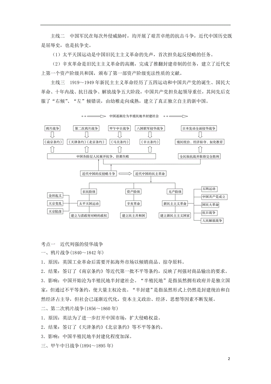 高考历史二轮复习专题8近代中国反侵略求民主的潮流_第2页