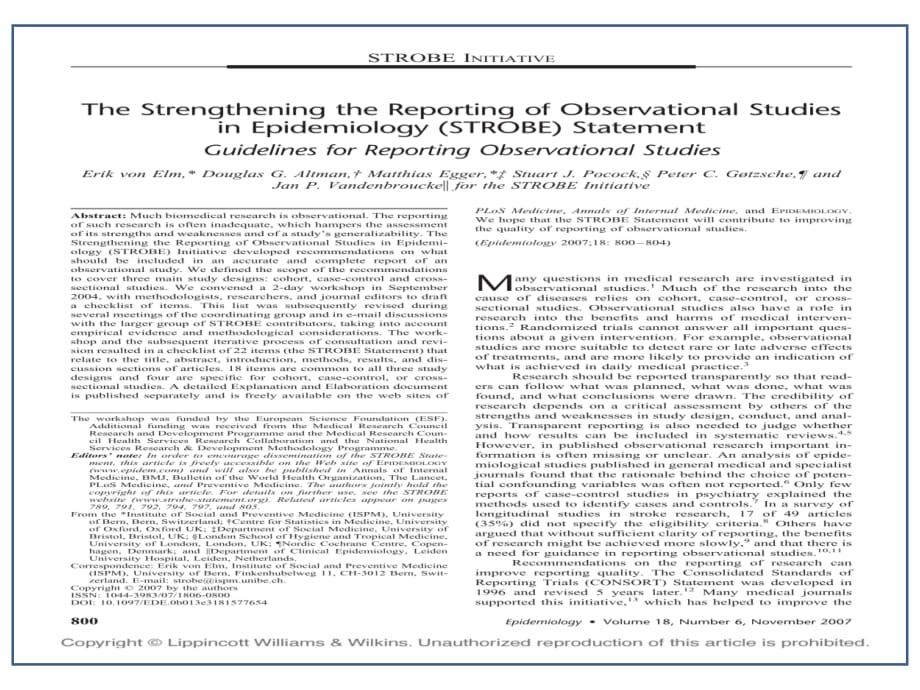 临床医学讲解习题考题The_Strengthening_the_Reporting_of_Observational.27_第1页