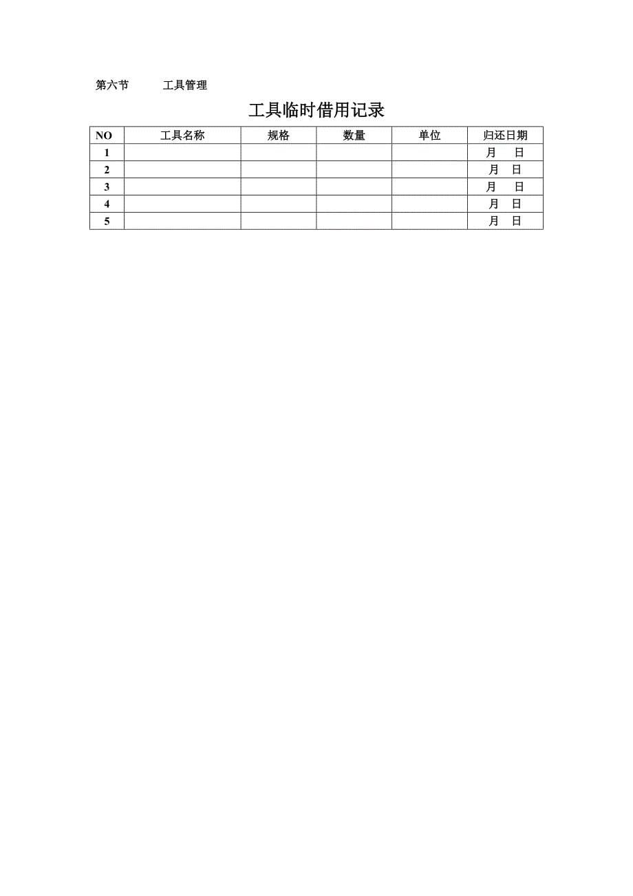 《精编》生产管理表格大全(42个doc）10_第5页