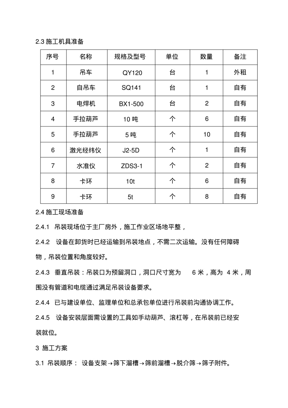 振动筛吊装专项方案_第2页