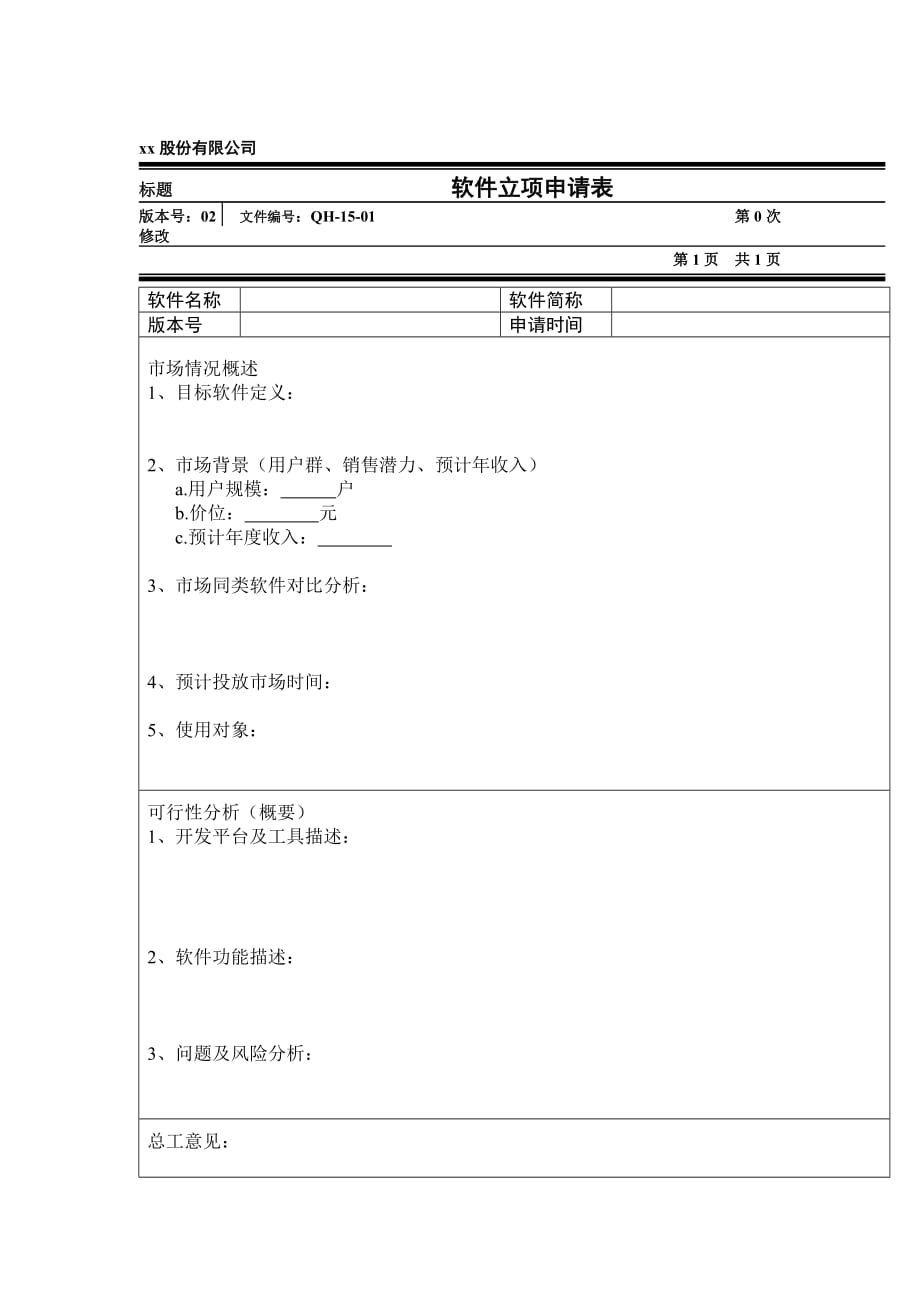 《精编》企业常用管理表格大全881_第1页