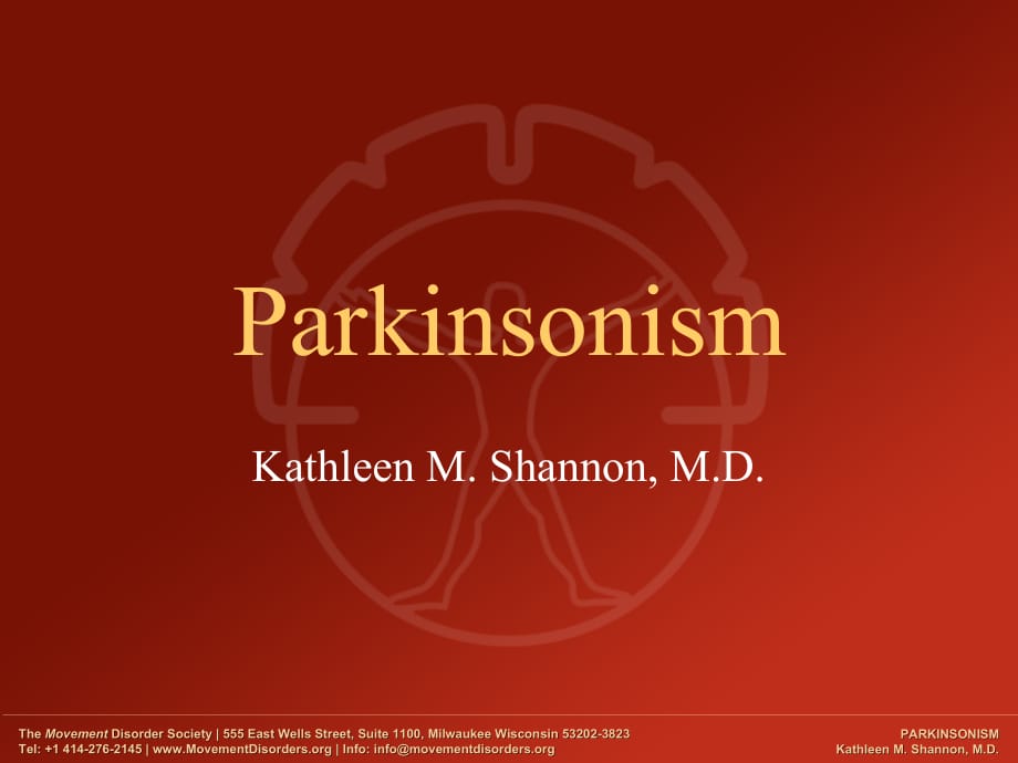 临床医学讲解习题考题parkinsonism_第1页